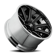 XD Series Heist 22x12 -44 5x139.7mm 78mm Gloss Black Milled Center-Chrome Lip