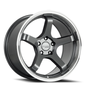 Katana Hiro HR05 18x10.5 +22 5x100mm 73.1mm Gloss Gunmetal Machined Lip