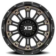 XD Series Hoss II 20x12 -44 5x127mm 72.6mm Satin Black Machined-Dark Tint