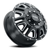 Ultra Hunter Truck Dually,Off-Road,Truck 003 17x6.5 +129 8x200mm 142.3mm Gloss Black Milled Accents-Clear Coat