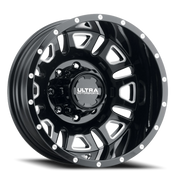 Ultra Hunter Truck Dually,Off-Road,Truck 003 17x6.5 -140 8x165.1mm 121.7mm Gloss Black Milled Accents-Clear Coat