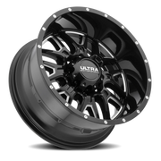 Ultra Hunter 203 20x9 +18 8x165.1mm 125.2mm Gloss Black Milled Accents-Clear Coat