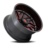Fuel Hurricane 20x9 +1 5x127mm 71.5mm Gloss Black Red Milled