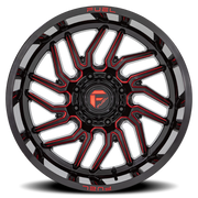 Fuel Hurricane 20x10 -18 5x139.7mm 78.1mm Gloss Black Red Milled