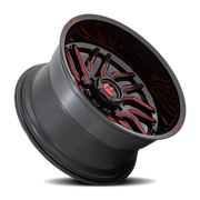 Fuel Hurricane 20x9 +1 6x139.7mm 106.1mm Gloss Black Red Milled