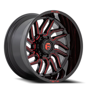 Fuel Hurricane 20x9 +20 8x180mm 124.2mm Gloss Black Red Milled