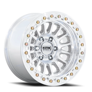 KMC Impact Beadlock 17x9 -38 5x127mm 71.5mm Machined Silver