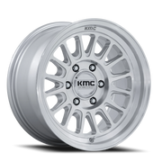 KMC Impact FFT 17x8.5 +0 5x127mm 71.5mm Gloss Silver Machined Face