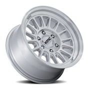 KMC Impact FFT 17x8.5 +0 5x127mm 71.5mm Gloss Silver Machined Face