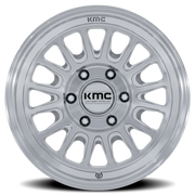 KMC Impact FFT 17x8.5 +0 5x127mm 71.5mm Gloss Silver Machined Face
