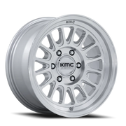 KMC Impact FFT 17x8.5 +25 6x135mm 87.1mm Gloss Silver Machined Face