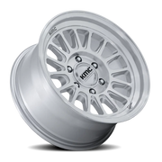KMC Impact FFT 17x8.5 +25 6x135mm 87.1mm Gloss Silver Machined Face