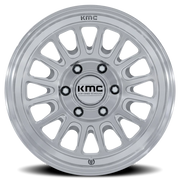 KMC Impact FFT 17x8.5 +25 6x135mm 87.1mm Gloss Silver Machined Face