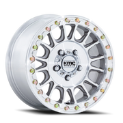KMC Impact UTV Beadlock 15x7 +10 4x156mm 115.1mm Machined Silver