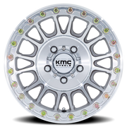 KMC Impact UTV Beadlock 15x7 +10 4x137mm 96mm Machined Silver
