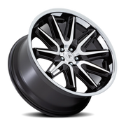 Asanti Black Label Imperator 20x9 +27 5x120mm 72.56mm Gloss Black Machined SS Lip