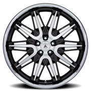 Asanti Black Label Imperator 20x9 +35 5x114.3mm 72.56mm Gloss Black Machined SS Lip