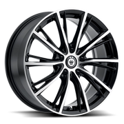 Konig Impression 17x7.5 +40 5x108mm 73.1mm Gloss Black Machined Face