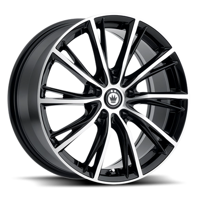 Konig Impression 17x7.5 +45 5x112mm 66.56mm Gloss Black Machined Face