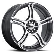 Konig Incident 17x7 +40 5x108mm 73.1mm Graphite Machined Face