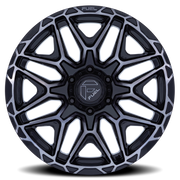 Fuel Injector 20x10 -18 8x170mm 125.1mm Gloss Black Machined Face-Dark Tint