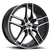 Konig Intention 18x8 +45 5x114.3mm 73.1mm Gloss Black Machined Face
