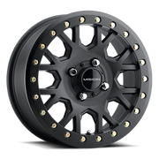 Vision GV8BL 15x6 +38 4x110mm 86mm Satin Black Gold Rivets