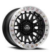 Lock Offroad Invader Beadlock 17x9 +38 6x139.7mm 106.2mm Matte Black Machined Ring