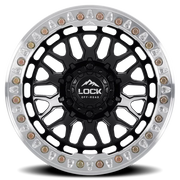 Lock Offroad Invader Beadlock 17x9 +38 6x139.7mm 106.2mm Matte Black Machined Ring