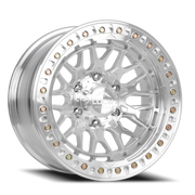 Lock Offroad Invader Beadlock 17x9 +0 5x127mm 71.5mm Machined Silver Clear Coat
