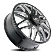 Cali Offroad Invader Dually 22x8.25 +115 8x165.1mm 121.3mm Gloss Black Milled Spokes