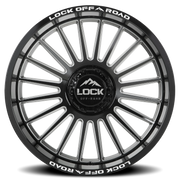 Lock Offroad Invasion 22x12 -44 5x127mm 87.1mm Gloss Black Milling