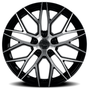Katana KR01 18x8 +40 5x114.3mm 73.1mm Gloss Glossy Black Machined Face