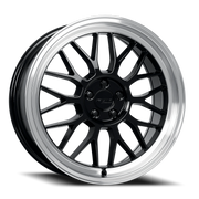 Katana KR06 18x8 +40 5x112mm 66.6mm Gloss Glossy Black Machined Lip