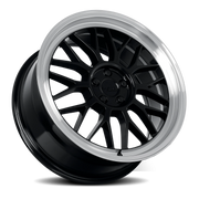 Katana KR06 18x8 +40 5x112mm 66.6mm Gloss Glossy Black Machined Lip