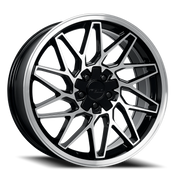 Katana KR09 18x8 +40 5x108mm 73.1mm Gloss Glossy Black Machined Face