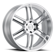 Black Rhino Katavi 22x10 +30 5x114.3mm 76.1mm Silver Mirror Cut Face-Mirror Cut Lip