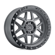Black Rhino Kelso 17x9 -18 5x127mm 71.6mm Battleship Gray Black Lip Edge-Black Bolts