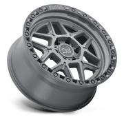 Black Rhino Kelso 17x9 +0 5x127mm 71.6mm Battleship Gray Black Lip Edge-Black Bolts