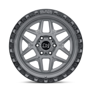 Black Rhino Kelso 17x9 +0 5x127mm 71.6mm Battleship Gray Black Lip Edge-Black Bolts