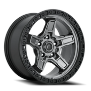 Fuel Kicker 17x9 -12 5x127mm 71.5mm Matte Gunmetal Black Bead Ring