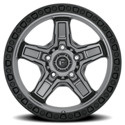 Fuel Kicker 17x9 -12 5x127mm 71.5mm Matte Gunmetal Black Bead Ring