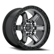 Fuel Kicker 17x9 +12 6x114.3mm 66.06mm Matte Gunmetal Black Bead Ring