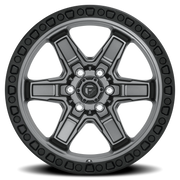 Fuel Kicker 17x9 +12 6x114.3mm 66.06mm Matte Gunmetal Black Bead Ring