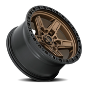 Fuel Kicker 17x9 -12 5x127mm 71.5mm Matte Bronze Black Bead Ring