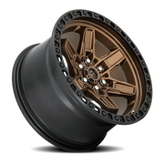 Fuel Kicker 17x9 +1 6x139.7mm 106.1mm Matte Bronze Black Bead Ring