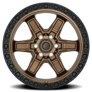 Fuel Kicker 17x9 -12 6x135mm 87.1mm Matte Bronze Black Bead Ring