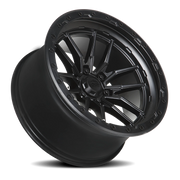 Lock Offroad Krawler 20x9 +1 8x170mm 125.2mm Matte Black Matte Black Ring