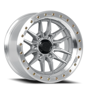 Lock Offroad Krawler 17x9 +12 6x139.7mm 106.2mm Machined Silver Clear Coat
