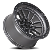 Lock Offroad Krawler 22x10 -18 8x165.1mm 125.2mm Matte Grey Matte Black Ring